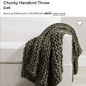 Pottery Barn Chunky Knit Throw